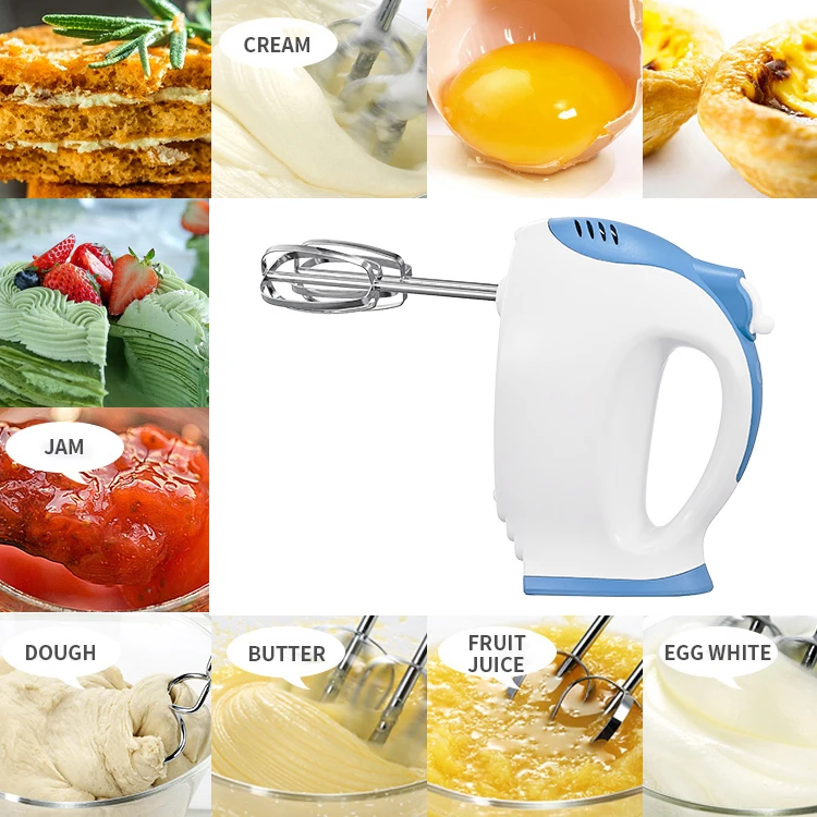 CX-6601 Plastic Beater Food Hand Electric Flour Mixer Machines Commercial Milk Pastry Bread Mixer For Dough Hand Mixer