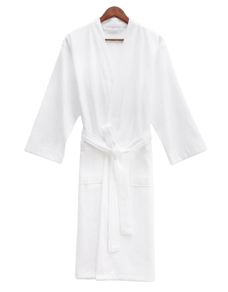 Hotel Waffle Bathrobes with Customized Embroidery logo