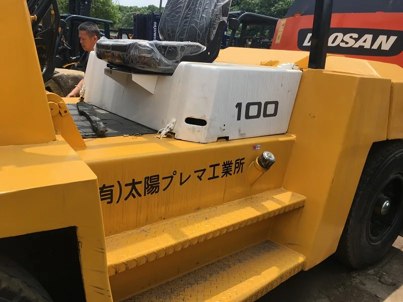  Низкая цена TCM FD100 б/у вилочный погрузчик 10 тонн