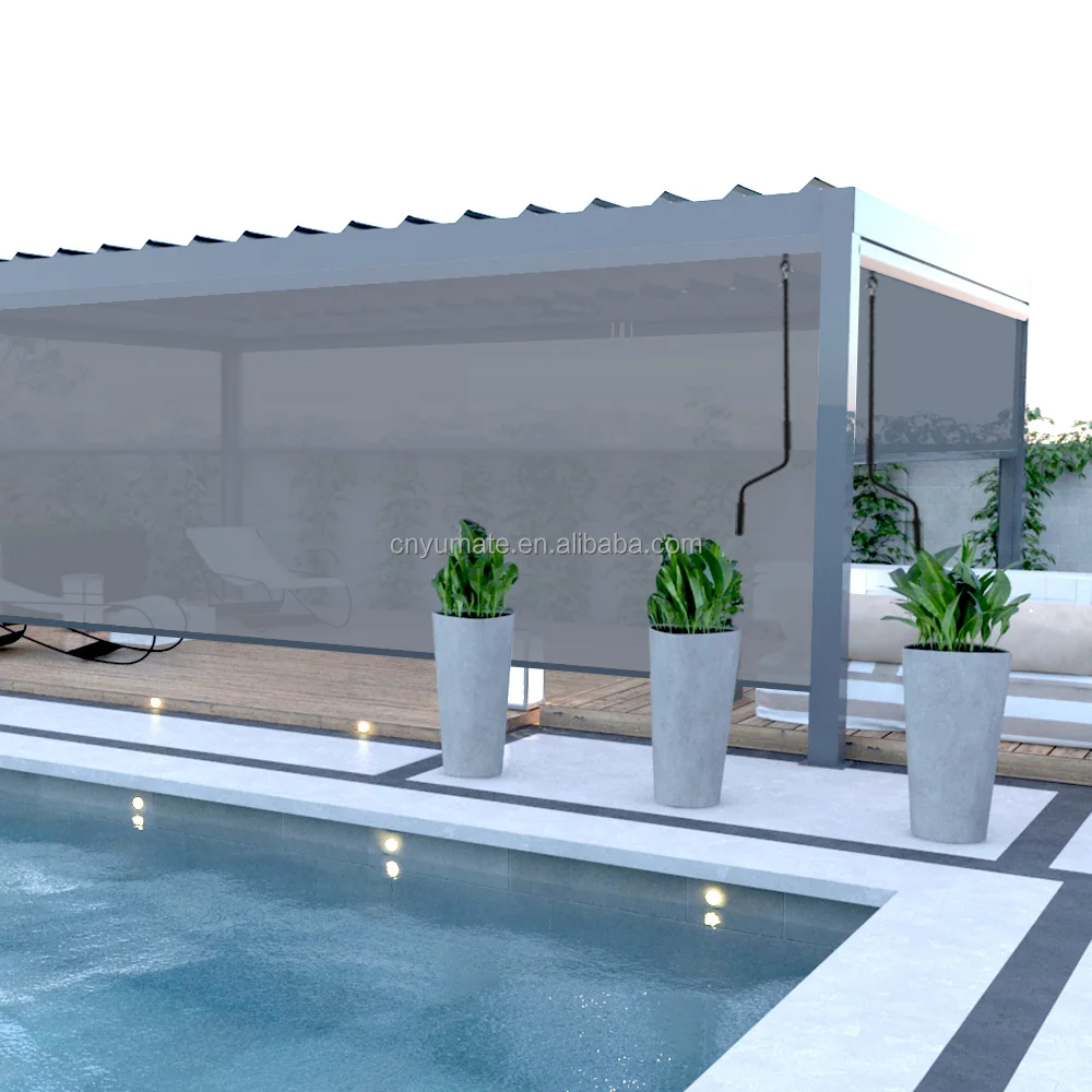 Factory Louver Roof Retractable Pergola Aluminium Manuel Pergola With Gazebo
