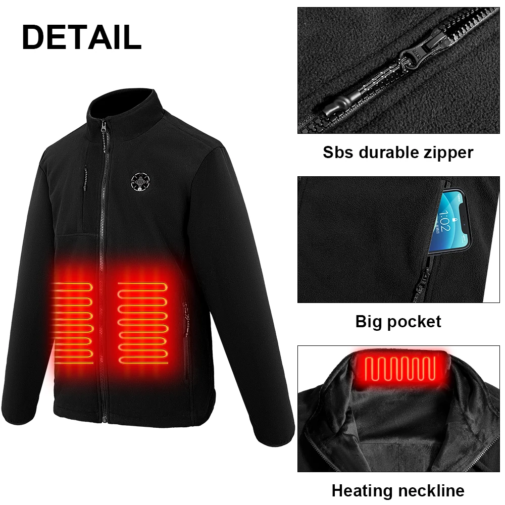 Custom Logo Usb C Electric Fleece Hoodie Blanket Workwear Jacket Mans Self Heating Tactical Jacket Clothing