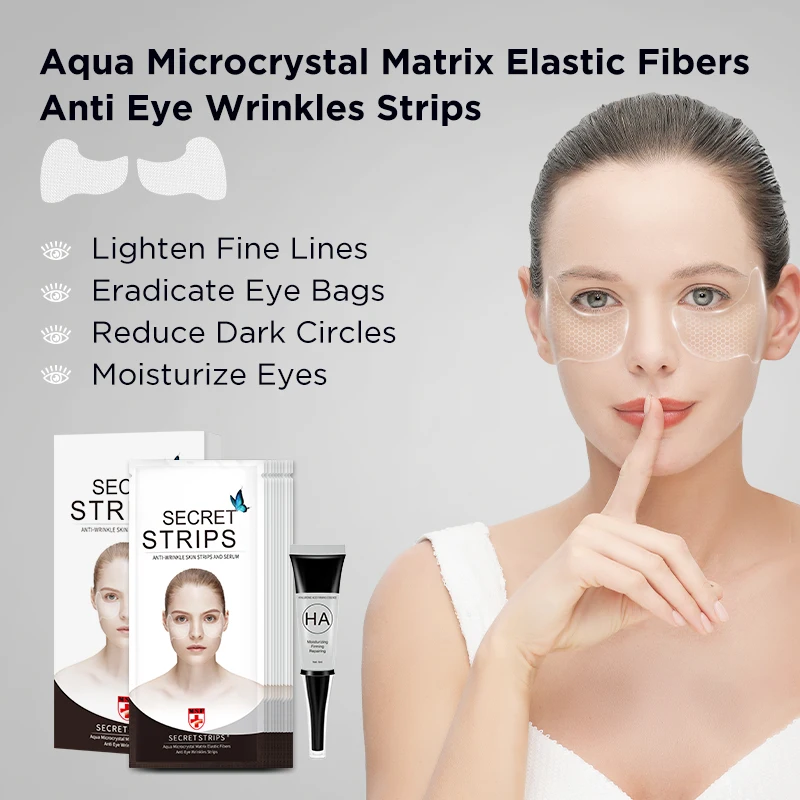 Collagen Hydrogel Eye Patches Magic Strips Eye Care Products Oem Crystal Hydrogel Moisturizing Anti Wrinkle Patch Private Label