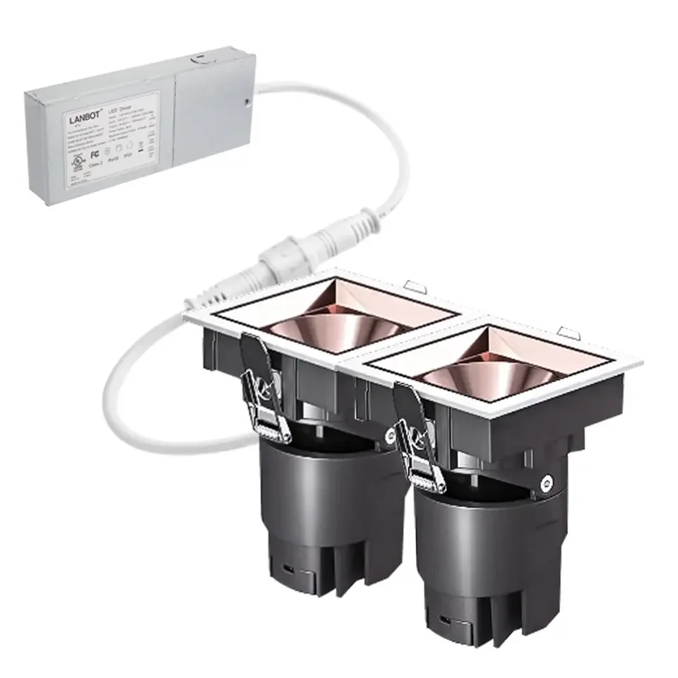 Rotatable Shop Ceiling Anti-glare Spot Light Hotel Spotlight Gimbal 10W-50W COB Adjustable Recessed LED Downlight