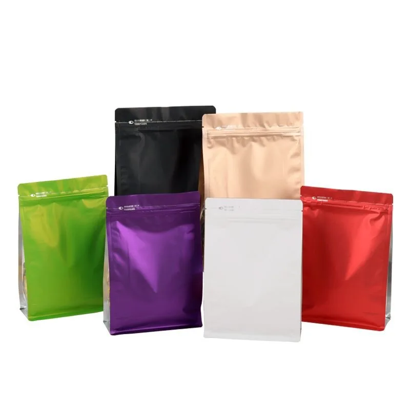Bangdi Factory Matte Black Package Stand Up Pouch/Aluminum Foil Packaging Zip Lock Bag/Doypack Mylar Storage Food Bags