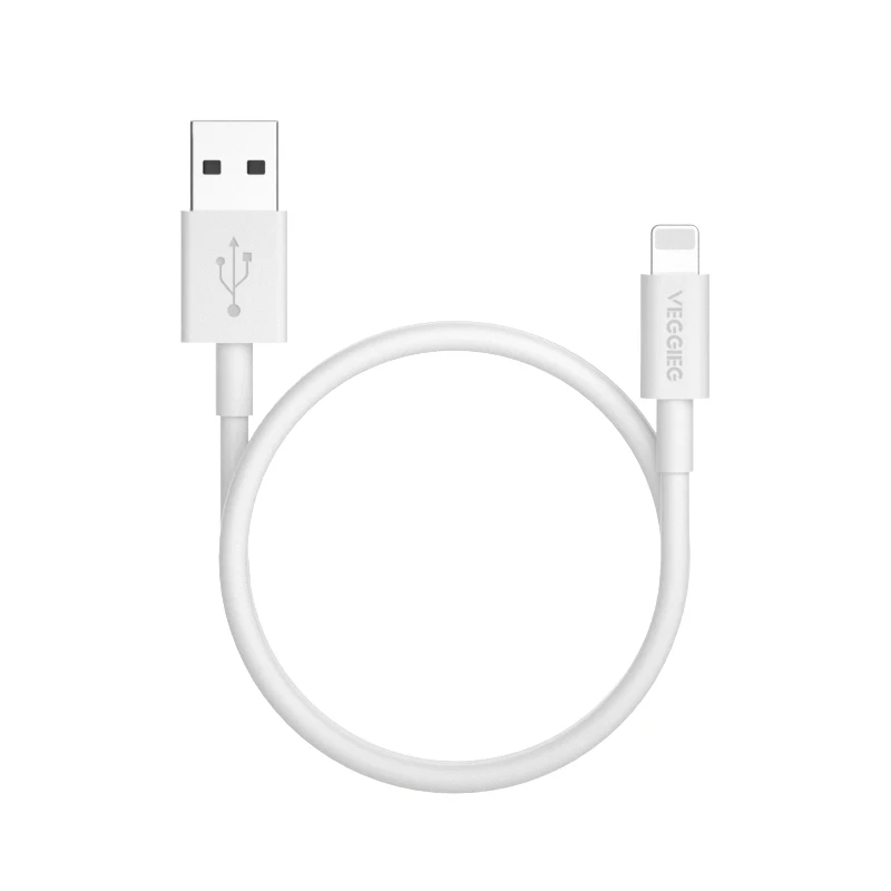 Ready to Ship Cheap USB Mobile Data Cable for Iphone Data Cables Fast Charging Logo Customize Black White 12 Months 1m/2m/oem Ce