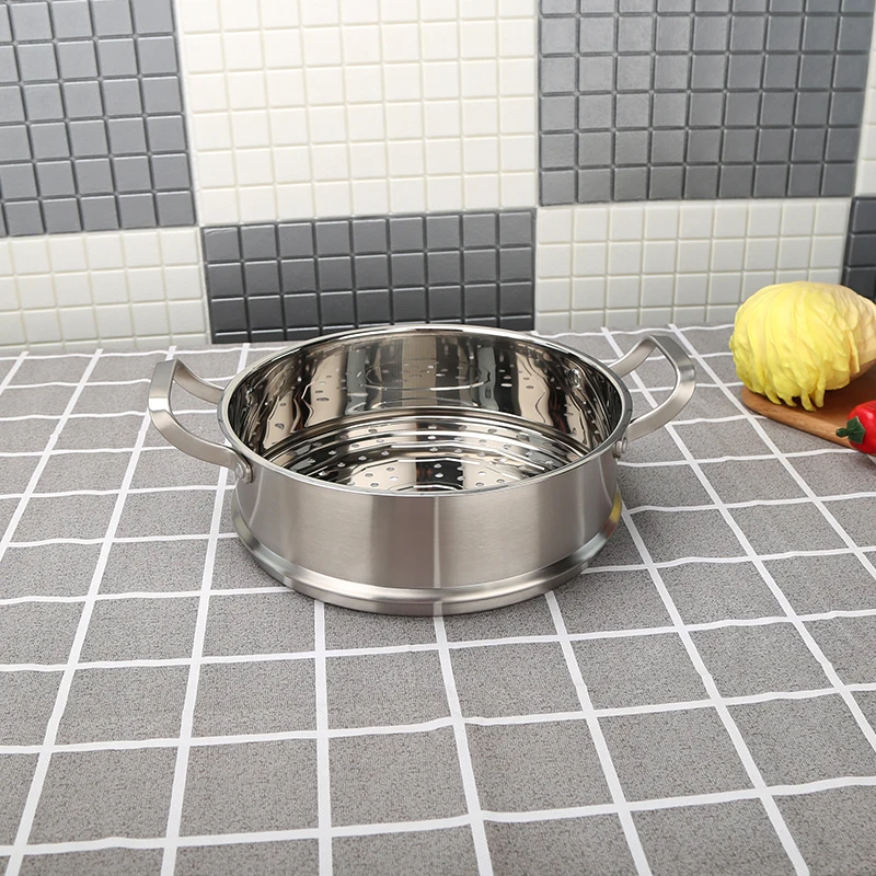 Kitchen Large Round Deep Commercial Double Ear Glazed Big Steamer Soup and Stock Pot for Catering 32 cm