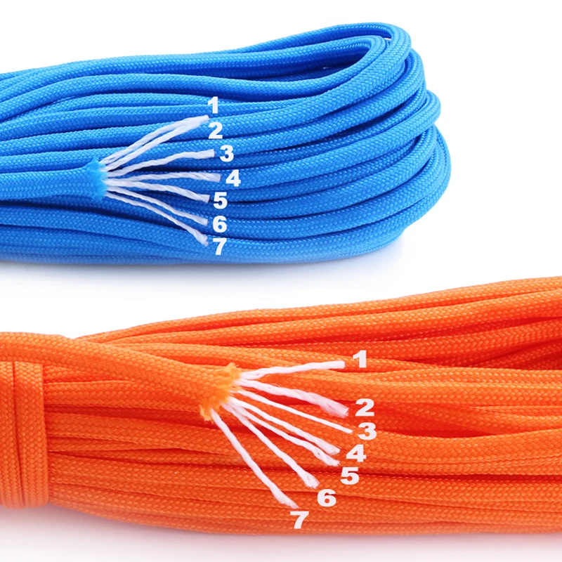 
4mm 7Strand Mountaineering Multicolor Outdoor Camping Rope Paracord 350 