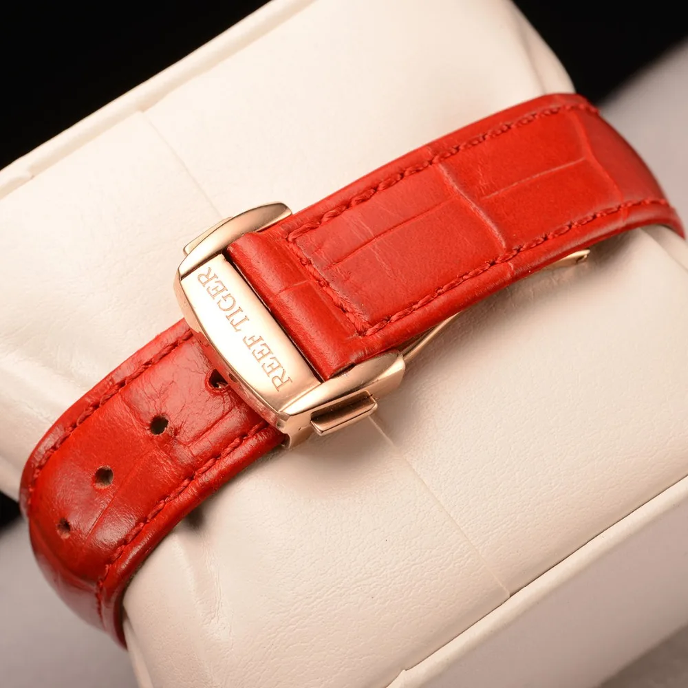Reef Tiger Top Brand Luxury Women Watch Rose Gold Automatic Watch Clock Relogio Feminino Fashion Watch Reloje Mujer RGA1585