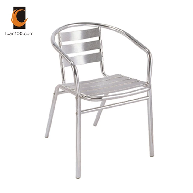 Flash Furniture Aluminum Slat Back Indoor-Outdoor Restaurant Chair (DC-06001)