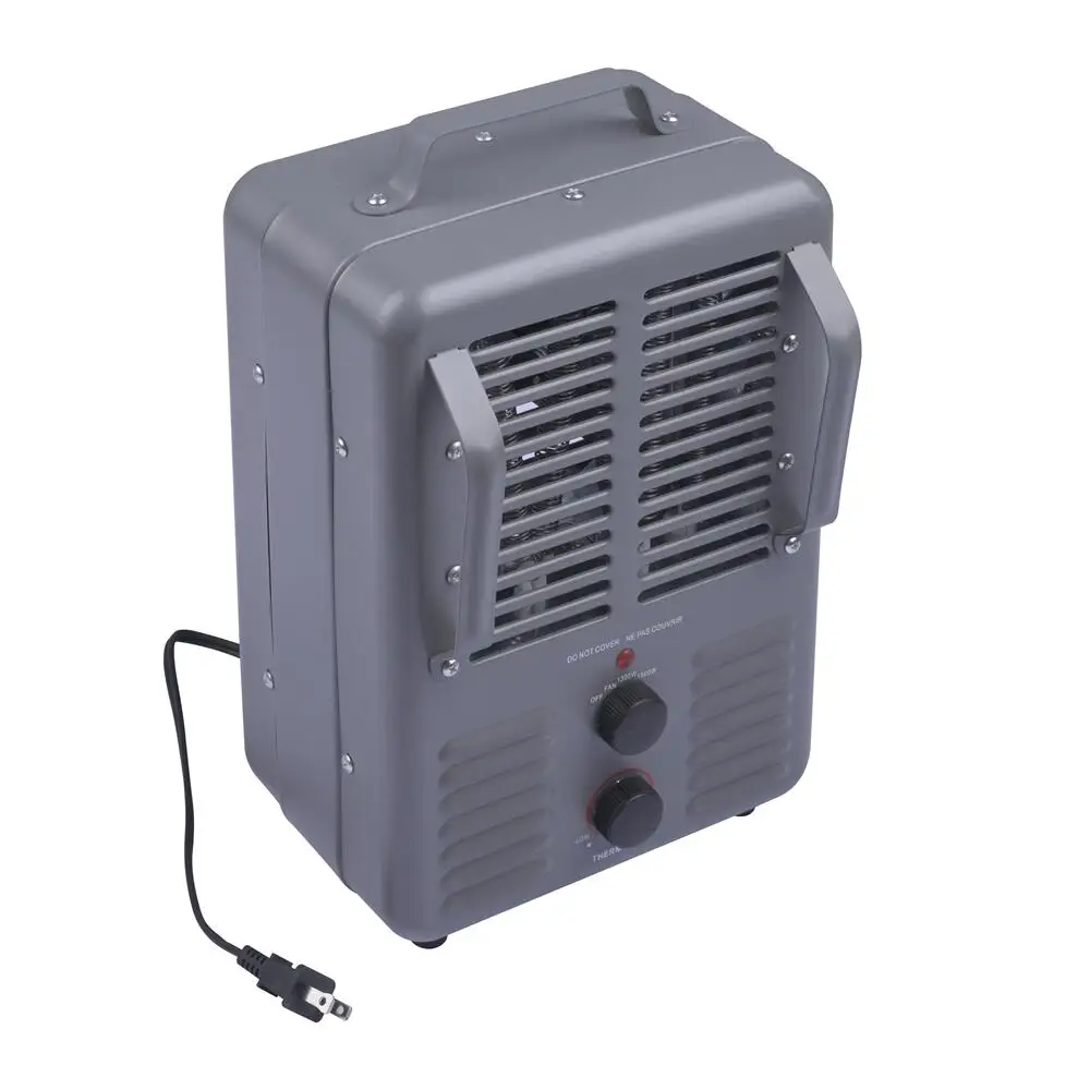 Konwin Portable Utility Heater with Thermostat, Electric Space Heater ,Grey 1500W TFH-1500