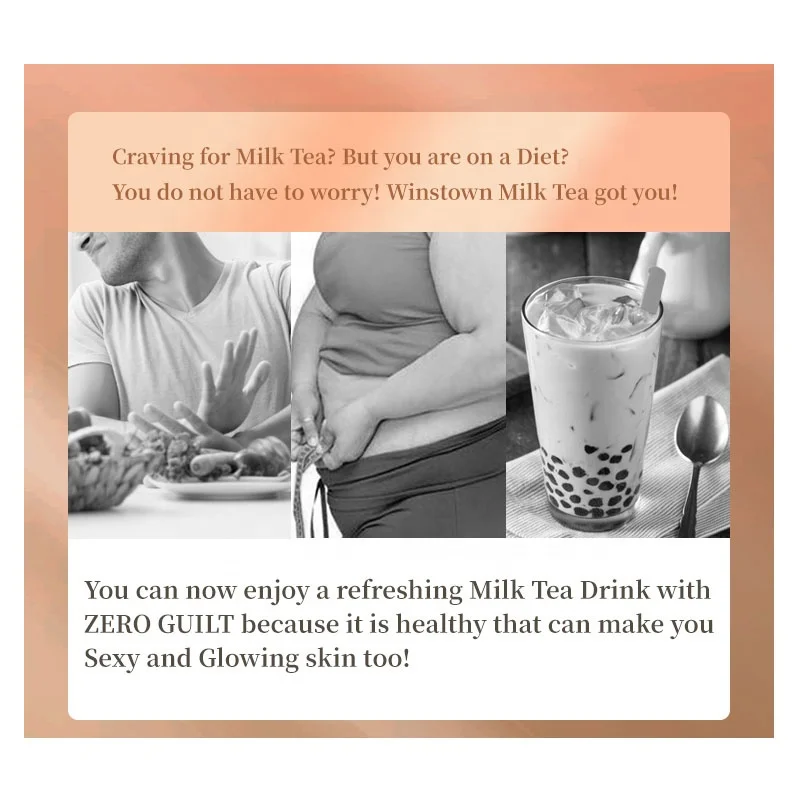 Chocolate flavor diet milk  tea Fast Weight Loss Flat Tummy detox slim milk tea belly fat burn