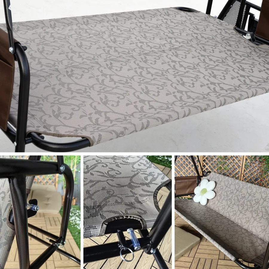 comfortable outdoor hotel furniture movable rattan sofa double seat,swinging garden patio wicker swing chair