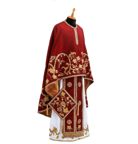 Holy Purple Catholic Church Priests Chasuble Fish Embroidered Vestments