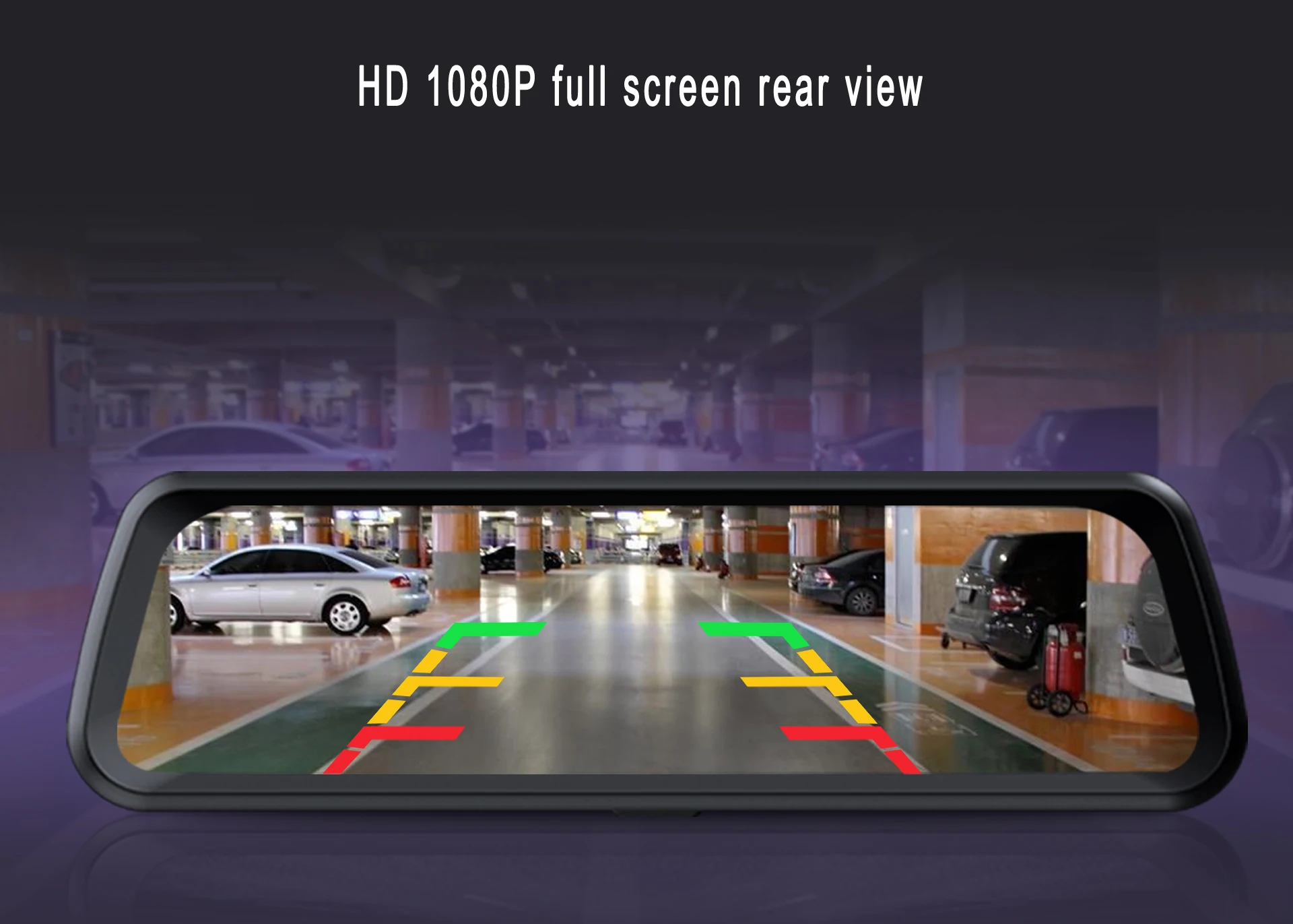 9.66 inch car full touch screen mirror car rearview mirror vehicle reversing aid Camera 1080P Reversing camera