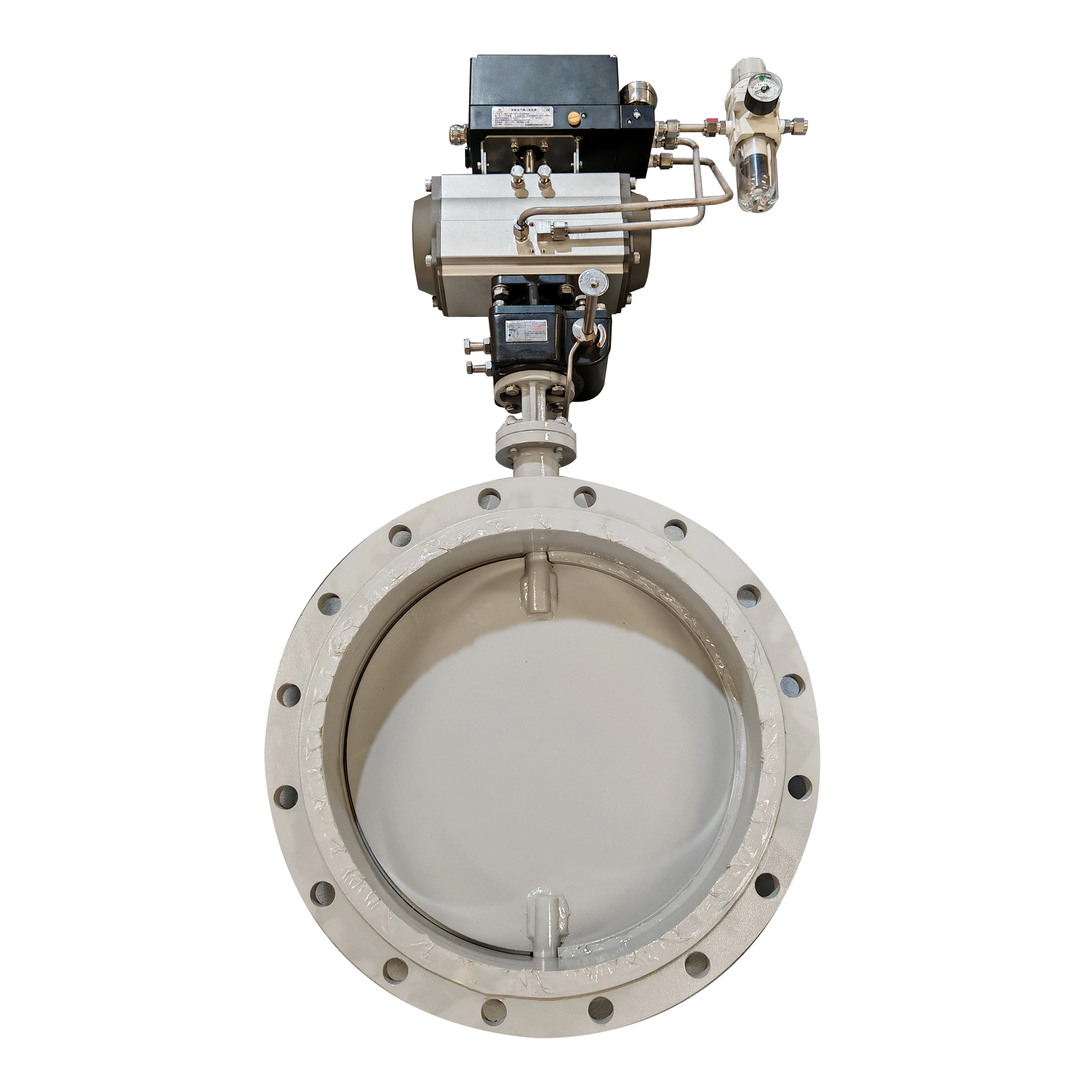 Pneumatic Air Damper Valve Butterfly Structure for Water and Base Media for Flue Gas