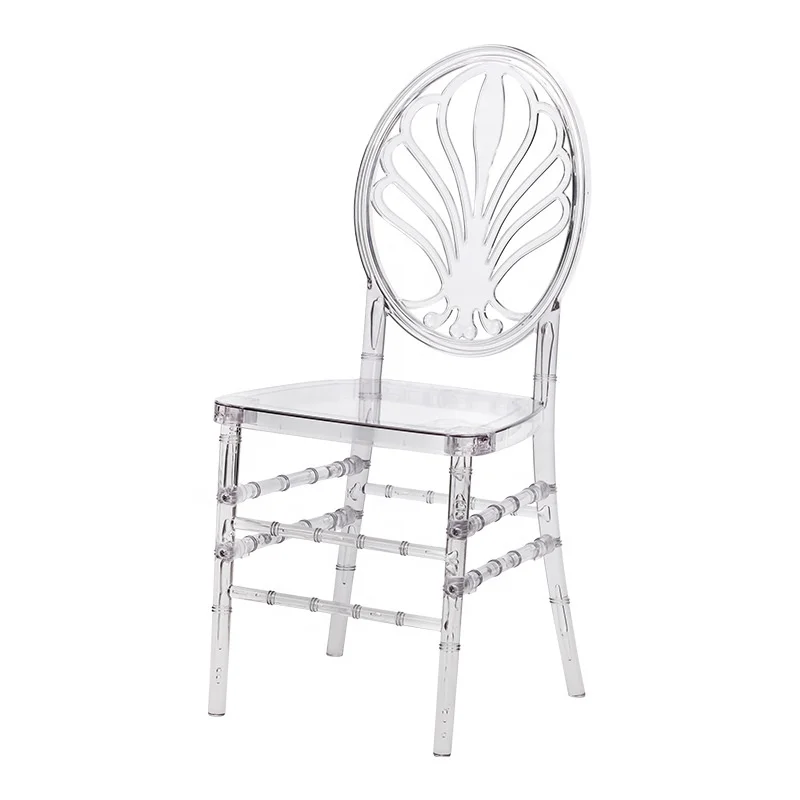 PC Resin Chiavari Chair Tiffany Chair Transparent Plastic China Factory Wholesale Outdoor for Hotel Banquet Dining Event Wedding