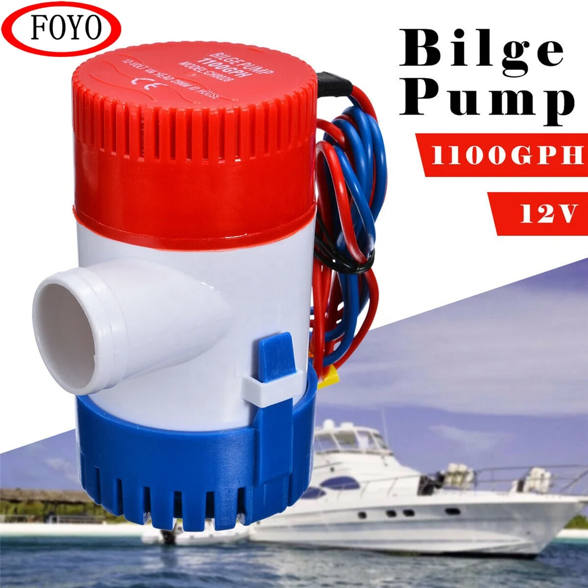  Водяные погружные насосы марки FOYO 1100 Гал/ч Электрический погружной насос шланг для погружного