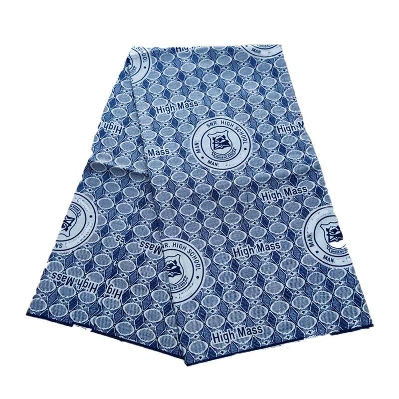 Custom design african cotton dress ghana school uniform fabrics with logo