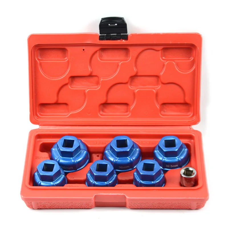 Oil Filter Tool of 7Pcs Aluminium Oil Filter Cap Wrench Set for BMW 3 Series E36 Auto Engine Repair