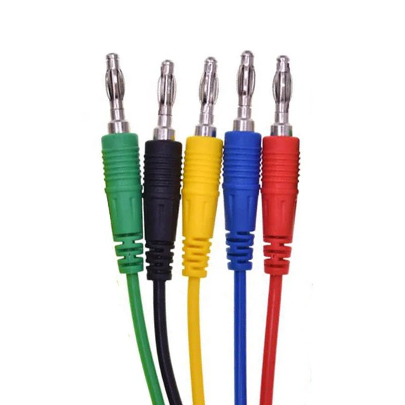 Hot sale 10A 4mm banana plug male to male 1M 5 colors test lead cable