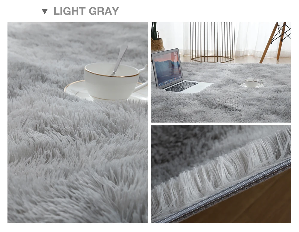 DMC-04 Carpet Factory Custom 100% Polyester long pile Shaggy Rugs Fluffy Area Rugs Plush Living Room Carpet