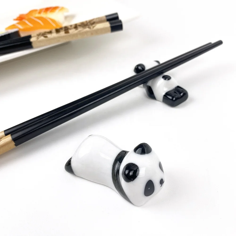 Chopsticks Reusable Panda Gifts With Cute Chopstick Rest engrave chinese panda Chopsticks  Anniversary Gift for Couple