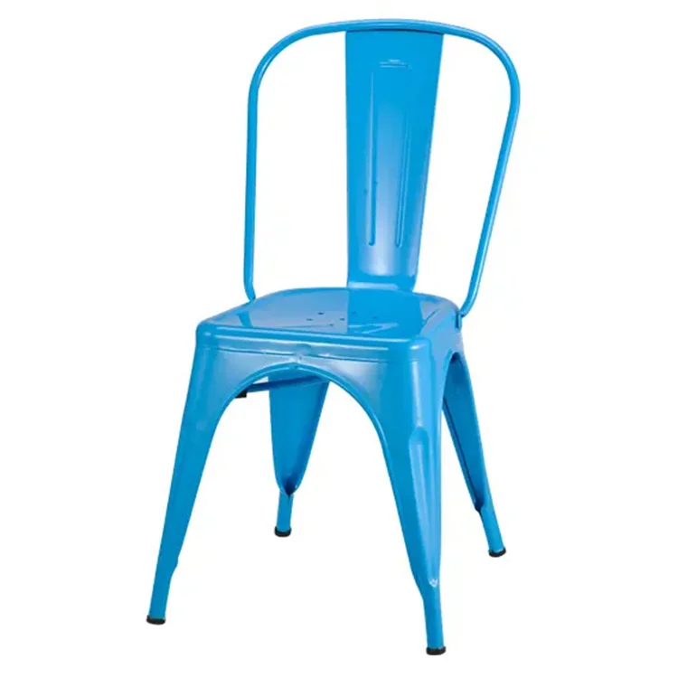 Wholesale Industrial furniture High back Stackable Vintage lee coffee shop metal event chairs Bar chairs for Kitchen