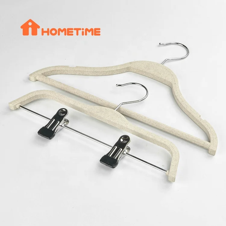 Customized Retail Non Slip Clips Bottom Pant Hanger Recycle Standard Plastic Baby Kids Clips Hangers With Logo
