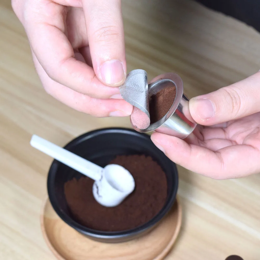 Капсулы для кофе Nespresso многоразовые самоклеящиеся из нержавеющей