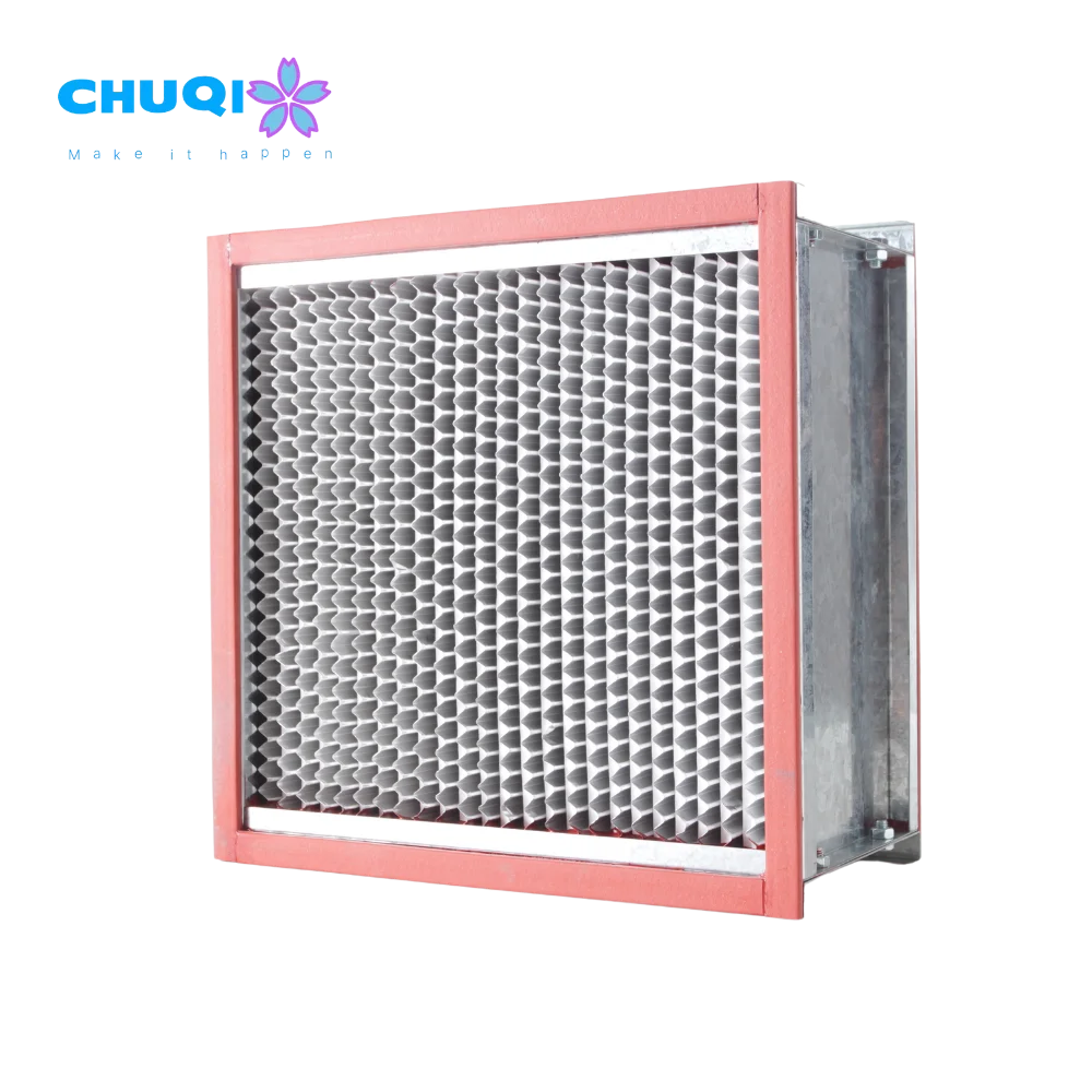 HEPA With Separator 99.99% Hot Sell OEM Factory 320X320X220mm Best Deep- Pleated Hepa Air Filter Industrial H14 HEPA Filter