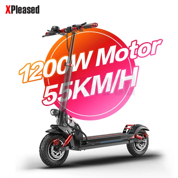 Newest Design 600W Dual Motor 55km/h Off Road Foldable Electric Scooter For Adult