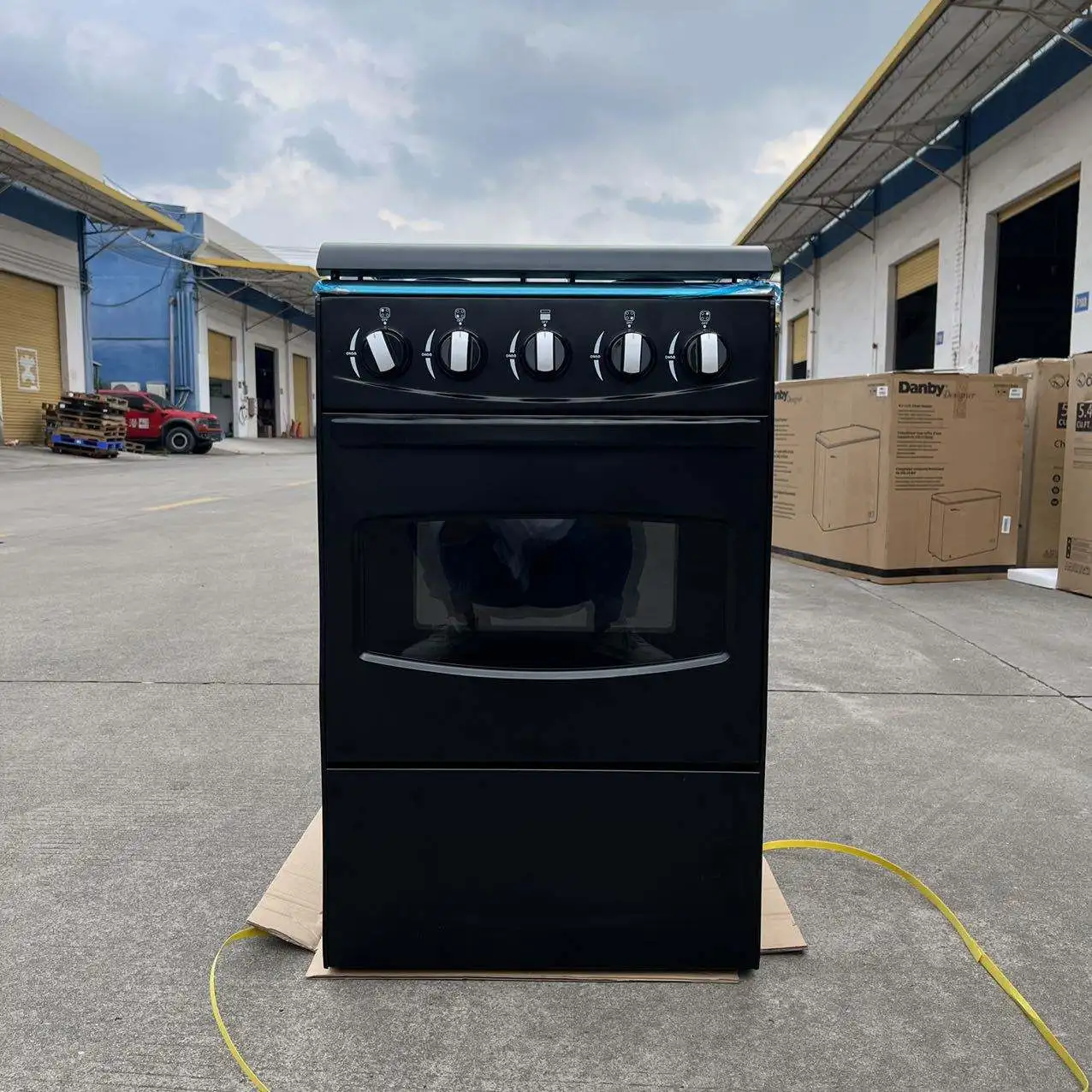 Combustible gas electric oven connected upright multifunctional intelligent household 4 gas outlets