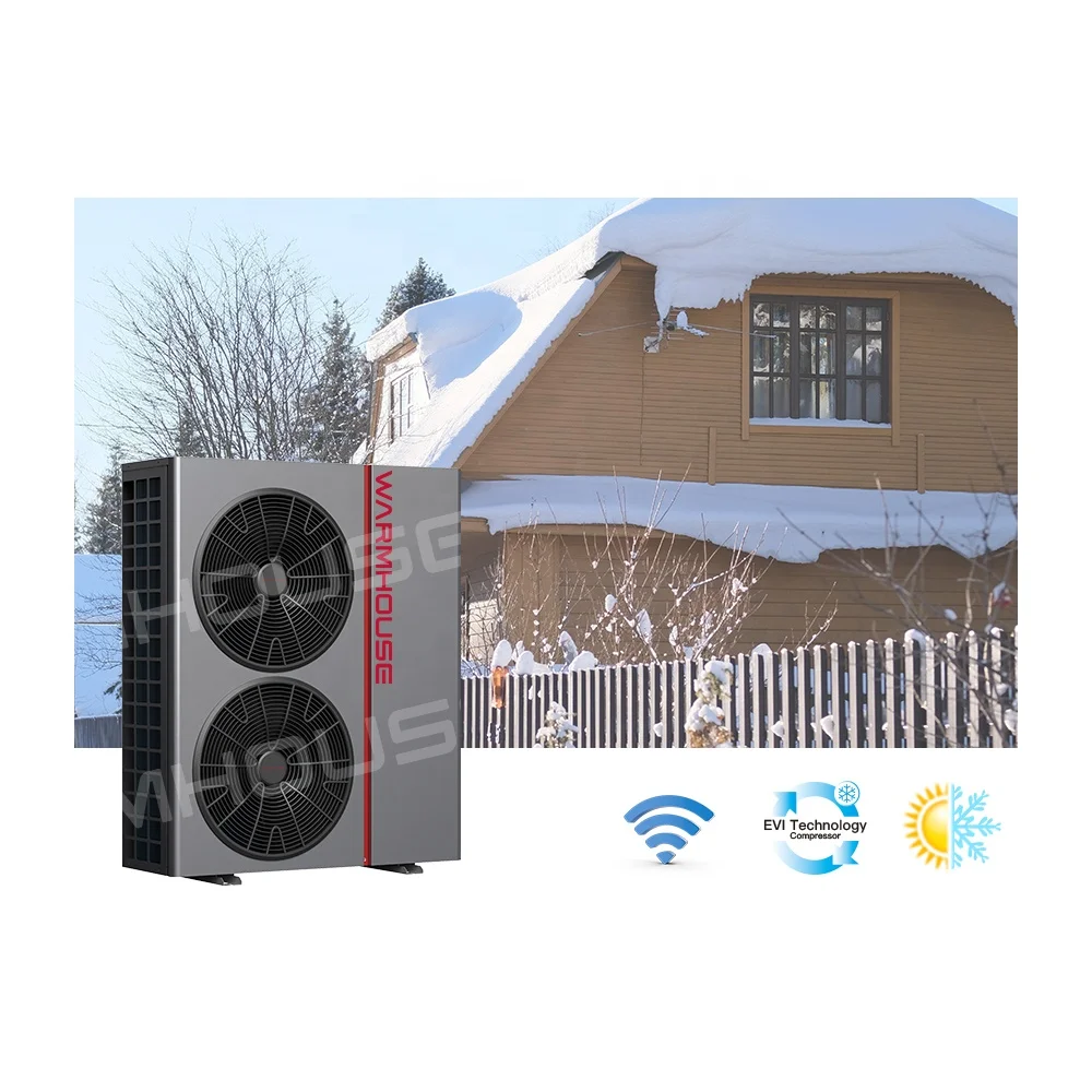 Низкая температура-25 градусов Evi Dc инвертор R32 Evi High Cop моноблочный тепловой насос воздух-вода нагревательный насос Электрический Сертификат CE 41dba