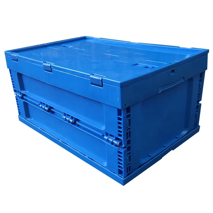 QS 600*400mm Plastic Collapsible Crates Nest Stackable Plastic Storage Containers Logistics Transport Moving Crates Storage Box