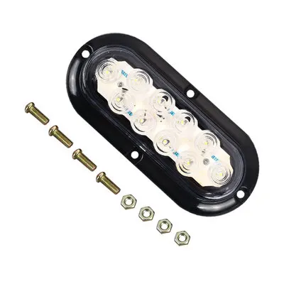 
Universal 6 inch 12V 10LED Truck Tail Light Rear Stop Brake Reverse Light Turn Signal Warning Lamp LED Oval Trailer light 