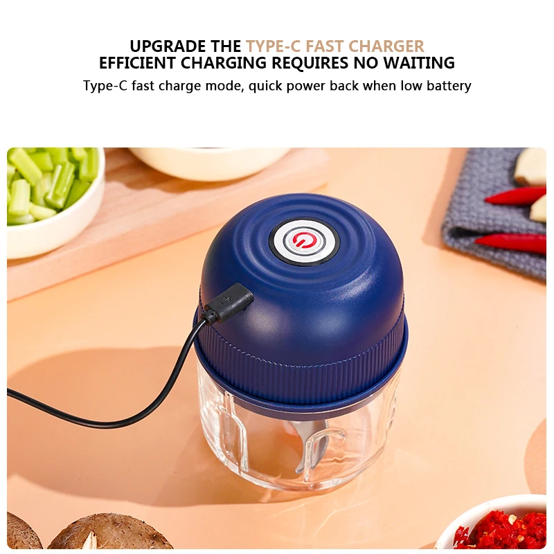 JLL7002 Three leaf PP cup Multi functional meat grinder  fruits and vegetables  grinds complementary foods dipping sauces