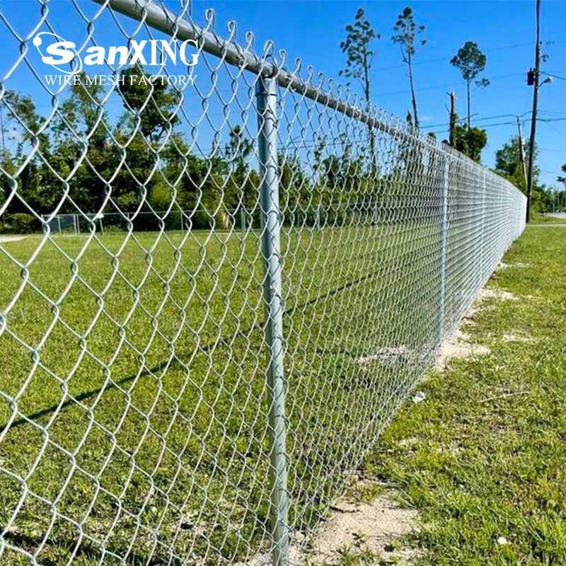 Sustainable Wholesale Industry Used hot Dipped Galvanized PVC coated Iron Wire Mesh Chain Link Fence For Baseball Fields