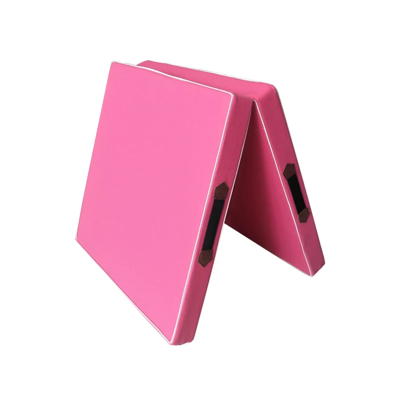 2025 New Design Pink Purple PU Leather Gymnastics Wrestling Tumbling Mat Foldable Gym Floor Mat for Exercise Use Gym Application