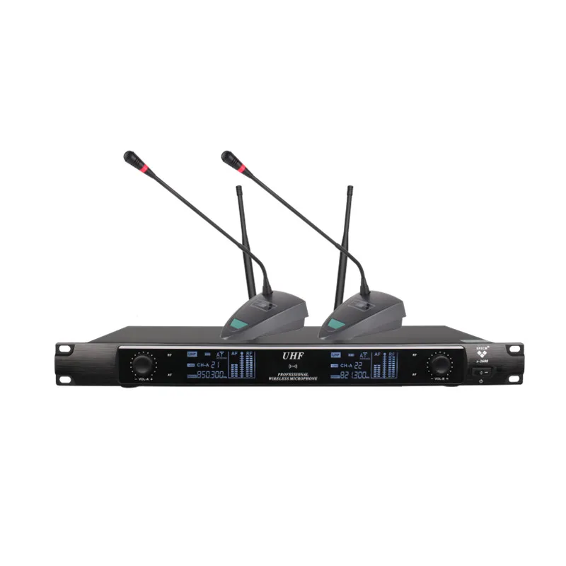 EPXCM/X-2600 UHF wireless meeting Microphone 2 channel  confer room desktop table condenser gooseneck  system microphone