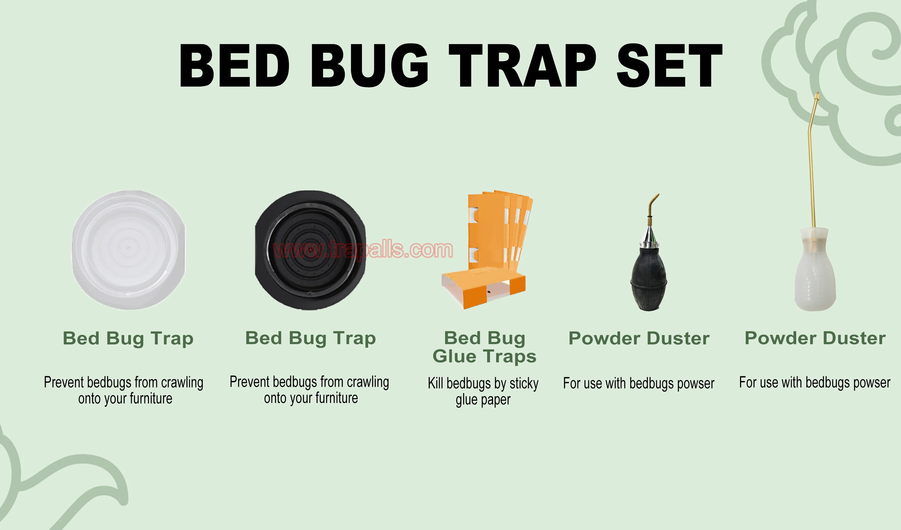 Rubber Bedbug Control  Puffy Powder Sprayer Anti Termite Bulb Duster