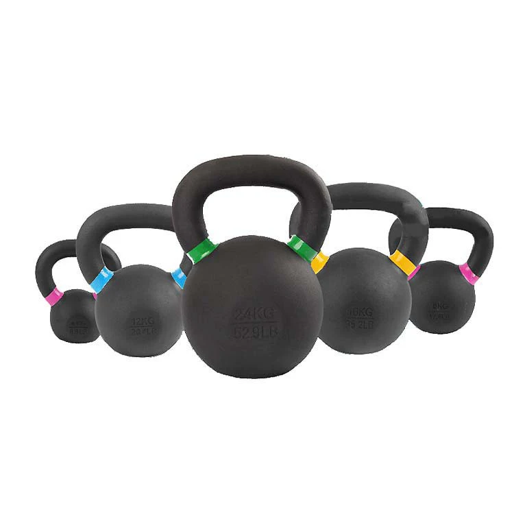 Wholesale Gym Fitness Cast Iron Lifting Equipment Dipped Kettlebell with Handle
