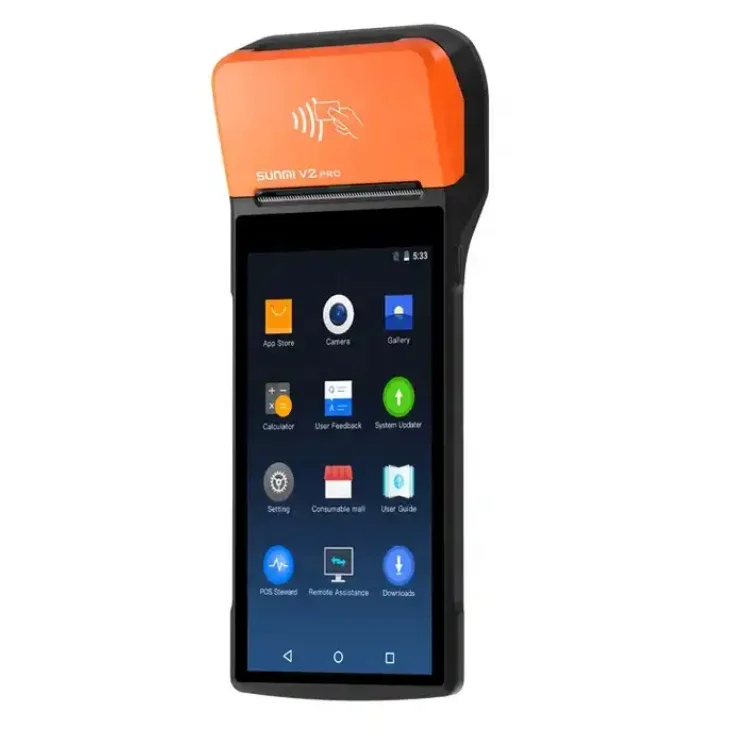 Stock Used Pos V2pro Mobile HandhelTerminal Manufactures Touch Screen Pos With Printer Payment Machine d Android Pos System