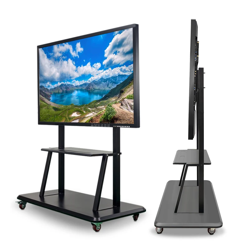 65 75 86 inch blackboard digital for school use E-whiteboard 4K resolution tempered glass protection