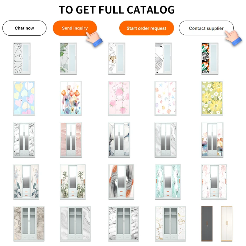 Factory Direct Wholesale Almirah customized steel wardrobe wooden transfer wardrobe for dressing room