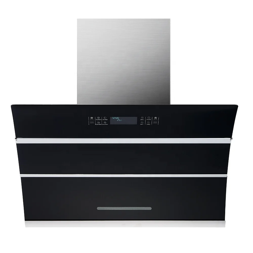 Factory Supplier Competitive Price Electric Chimney Double Motor Wall Mounted Touch Sliding Range Hood 90cm Kitchen Chimney