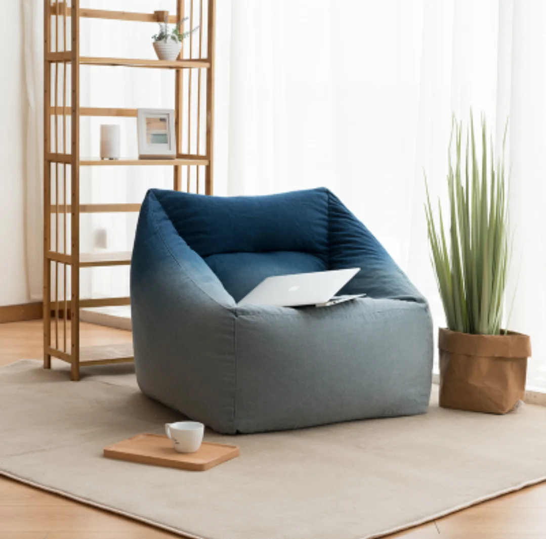 Colorful Outdoor Waterproof Float Beanbag Chair Double Seat Big Bean Lounge Furniture Modern Living Room Sofa Lazy Sofa Fabric