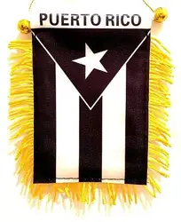 Cheap Wholesale Puerto Rico Car Flag Small Puerto Rican Mini Banner flag