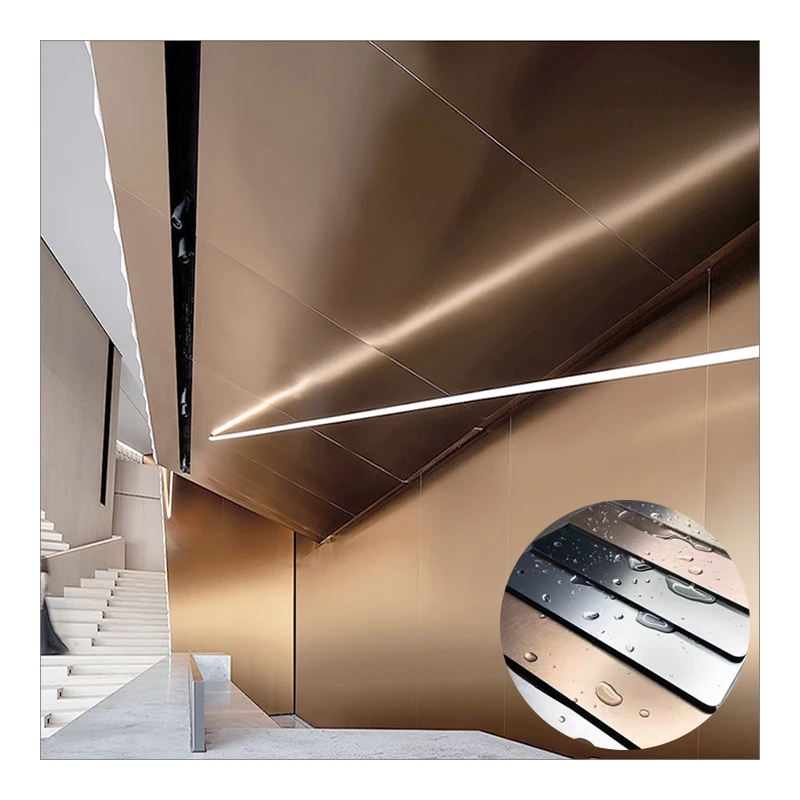 Interior Decorative Carbon Crystal / Bamboo Charcoal Fiber Composites Wood Veneer PVC Wall Panel Board