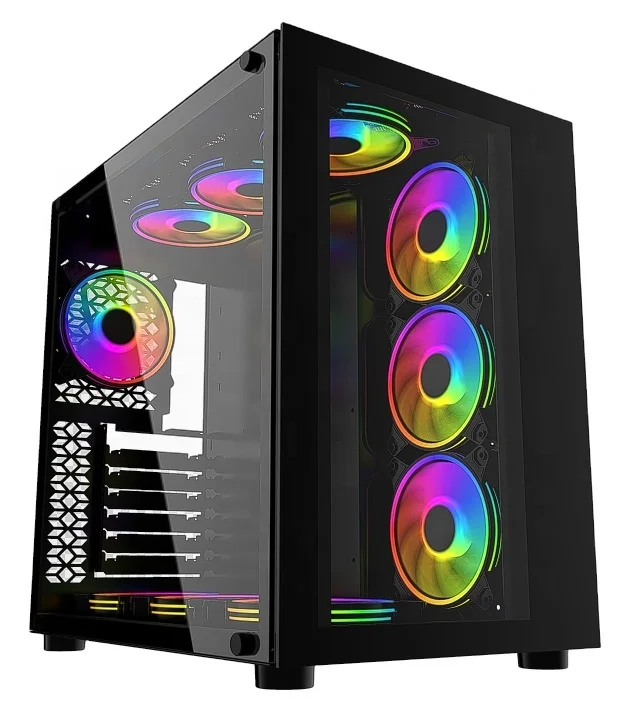 New design ATX tempered glass  desktop big case pc gaming computer cases