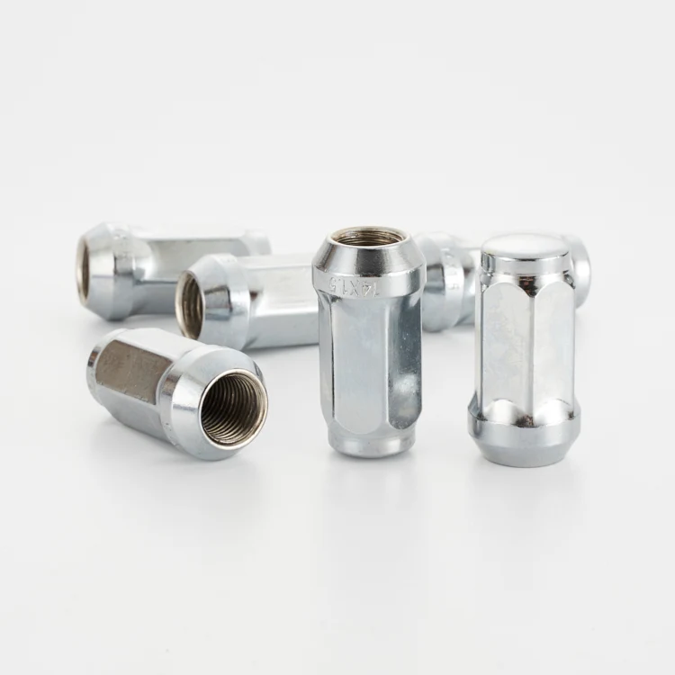 sell like hot cakes SUV 14x1.5 steel black  wheel nuts 12*1.5  19mm hex conical wheel lug nuts / chrome mag hex lug